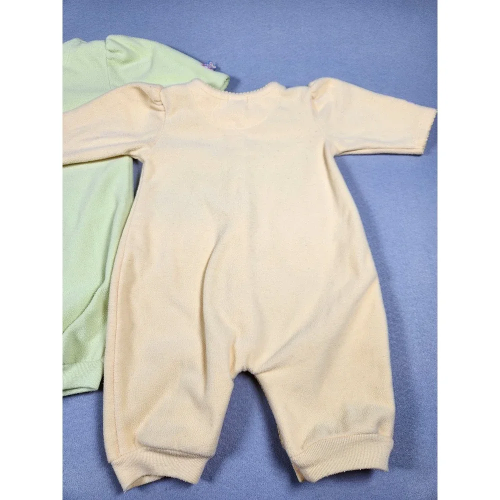 Carters Baby Girls Fleece Romper Set 2 Pack Butterfly Flower Pastel 3M 3 Months